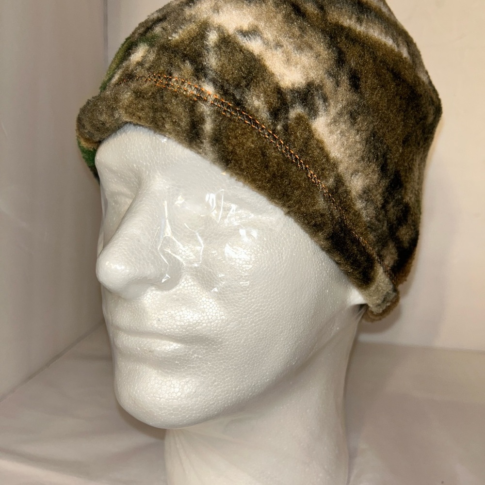 Hot Shot REALTREE EDGE Reversible Orange/Camo Fleece Beanie. NWT One Size - Picture 3 of 10